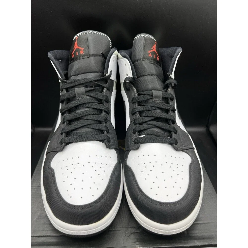 Air Jordan 1 Mid 'Red Black Toe' Men’s Size 13 (852542-100) VNDS OG ALL CLEAN! - Picture 6 of 16